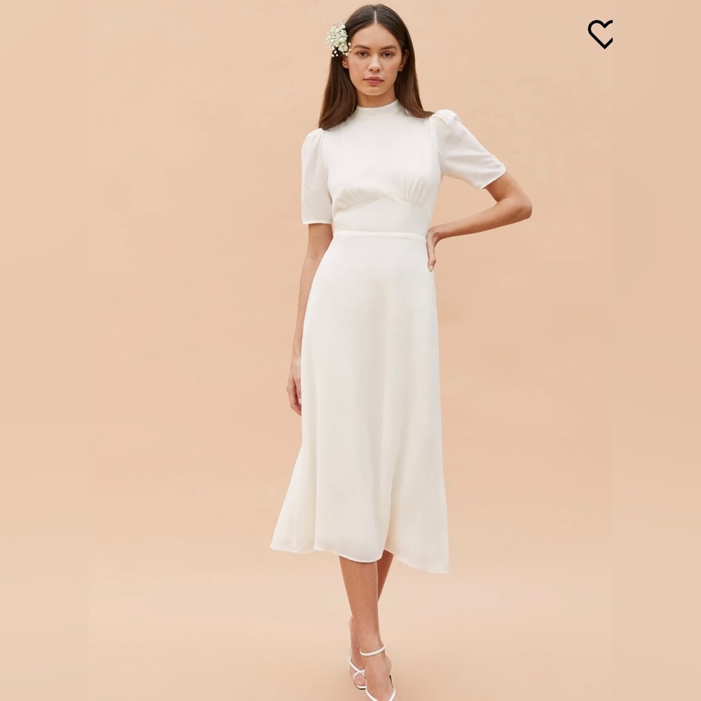 NWT Reformation Dusk Dress Ivory